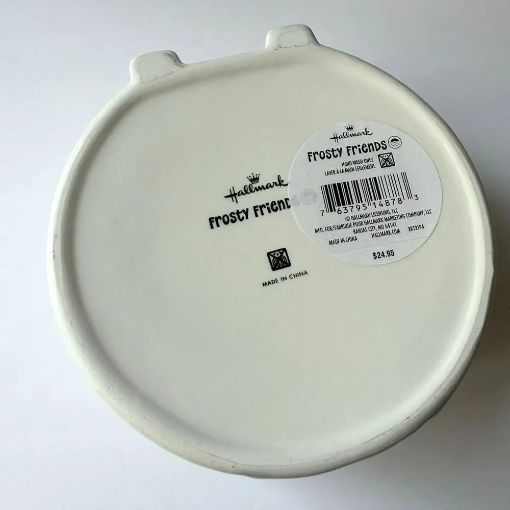 Hallmark Frosty Friends Igloo Ceramic Cookie Jar Retired 2016 Eskimo *READ*